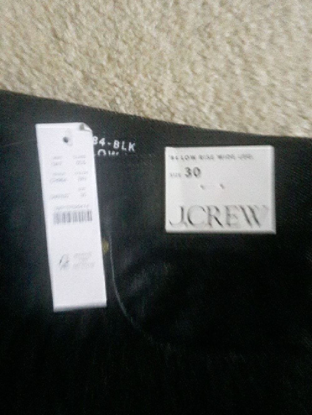 J. Crew Black  Low Rise Wide Leg Jeans Size 30